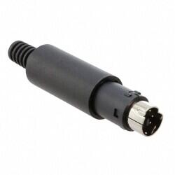 6 Position Circular Connector Plug, Male Pins - Adam Tech