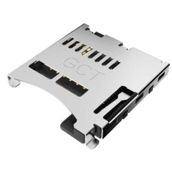 9 (8 + 1) Position Card Connector Secure Digital - microSD™ Surface Mount, Right Angle Gold - GCT