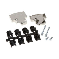 15 Position Two Piece Backshell Connector Silver 45° Shielded - Northern Technologies