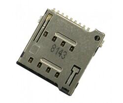 Micro SIM Card Socket 8POS w/switch SMT - 1