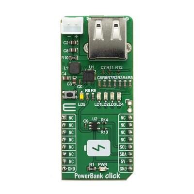 MCP3221, MP2632B Battery Charger Power Management mikroBUS™ Click™ Platform Evaluation Expansion Board - 1