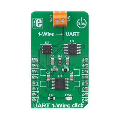DS2480B UART to 1-Wire Interface mikroBUS™ Click™ Platform Evaluation Expansion Board - 2