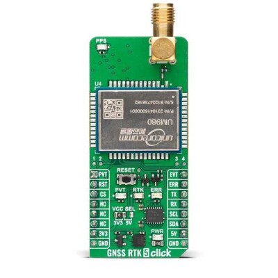 UM980 Global Navigation Satellite System (GNSS) RF mikroBUS™ Click™ Platform Evaluation Expansion Board - 1