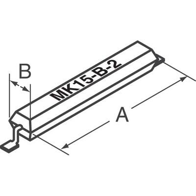 Molded Body Reed Switch SPST-NO 10 ~ 15AT Operate Range 10W 500mA (AC/DC) 180 V Surface Mount - 2