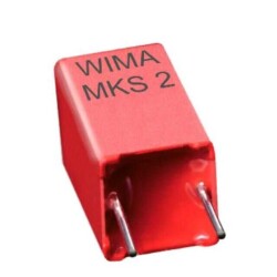 0.033 µF Film Capacitor 63V 100V Polyester, Polyethylene Terephthalate (PET), Metallized Radial - WIMA
