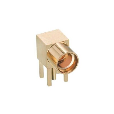 MMCX Connector Jack, Female Socket 50 Ohms Through Hole, Right Angle Solder - 1