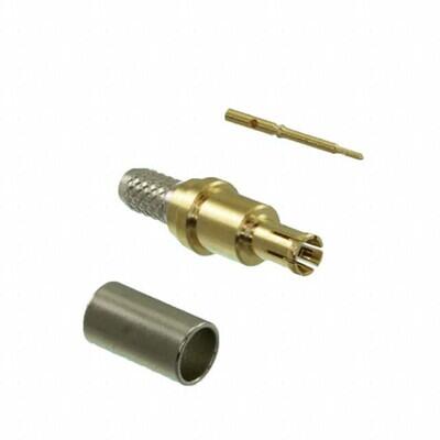 MMCX Connector Plug, Male Pin 75Ohm Free Hanging (In-Line) Solder - 1