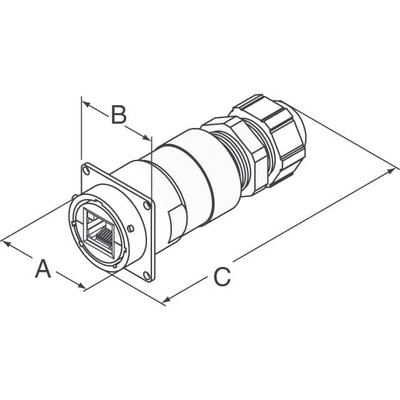 Modular Coupler Connector Jack, 8p8c (RJ45) To Jack, 8p8c (RJ45) Cat5e Unshielded - 1