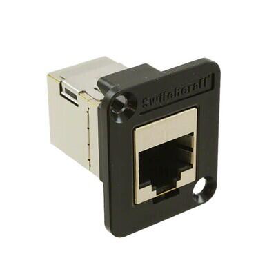 Modular Coupler Connector Jack, 8p8c (RJ45) To Jack, 8p8c (RJ45) Cat5e Shielded - 1