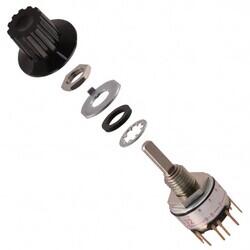 Rotary Switch 2 ~ 12 Position SP12T 0.4VA (AC/DC) 28 VAC Panel Mount, Through Hole - NKK Switches