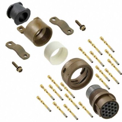 19 Position Circular Connector Plug, Female Sockets Crimp - 1