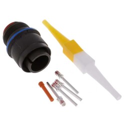 2 (Power) Position Circular Connector Plug, Male Pins Crimp - Amphenol Aerospace Operations