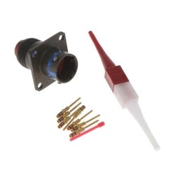 6 Position Circular Connector Receptacle, Male Pins Crimp - Amphenol Aerospace Operations