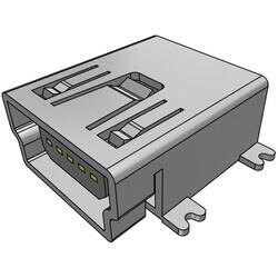 USB - mini B USB 2.0 Receptacle Connector 5 Position Surface Mount, Right Angle - Samtec Inc.