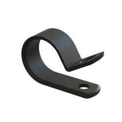 Cable Clamp, P-Type Black Fastener 0.250