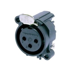 3 Position Circular Connector Receptacle, Female Sockets Solder - Neutrik Americas, Inc.