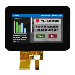Capacitive Graphic LCD Display Module Transmissive Red, Green, Blue (RGB) TFT - Color, IPS (In-Plane Switching) 24-Bit (RGB) 4.3