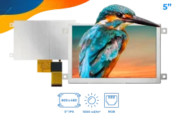 Non-Touch Graphic LCD Display Module Transmissive Red, Green, Blue (RGB) TFT - Color, IPS (In-Plane Switching) RGB 5