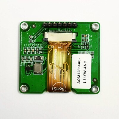 Non-Touch Graphic LCD Display Module Yellow OLED SPI 1.54