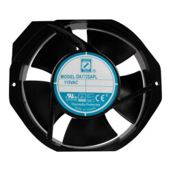 Fan Tubeaxial 115VAC Rectangular/Rounded - 172mm L x 150mm H Ball 228.0 CFM (6.38m³/min) 2 Terminals - Orion Fans (1)