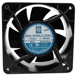 Fan Tubeaxial 115VAC Square - 176mm L x 176mm H Ball 380.0 CFM (10.64m³/min) 2 Terminals - Orion Fans (1)