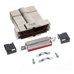 25 Position One Piece Backshell Connector Silver 180° Shielded - Molex