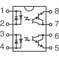 Optoisolator Darlington Output 3750Vrms 2 Channel 8-DIP - 2