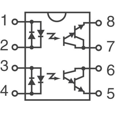 Optoisolator Darlington Output 3750Vrms 2 Channel 8-DIP - 2