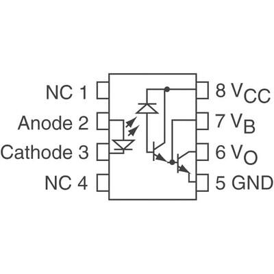 Optoisolator Darlington with Base Output 3750Vrms 1 Channel 8-DIP - 2