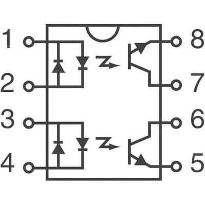 Optoisolator Transistor Output 3750Vrms 2 Channel 8-DIP - 2