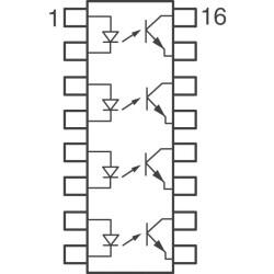 Optoisolator Transistor Output 5300Vrms 4 Channel 16-DIP - Vishay Semiconductor Opto Division (1)