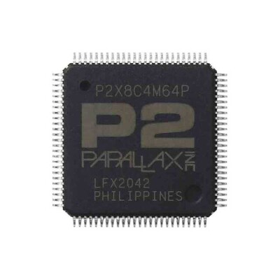 P2X8C4M64P Propeller™ Microcontroller IC 32-Bit 8-Core 180MHz 544KB (544K x 8) RAM 100-TQFP-EP (14x14) - 1