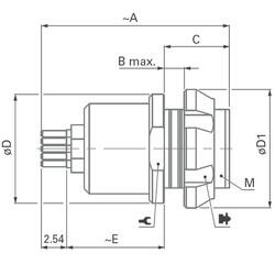 Panel Receptacle - Standard Core Series - Fischer Connectors (1)