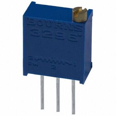 500 Ohms 0.5W, 1/2W PC Pins Through Hole Trimmer Potentiometer Cermet 25 Turn Top Adjustment - 1