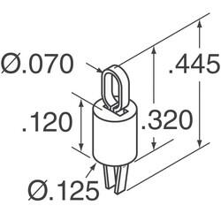 Black PC Test Point, Multipurpose Phosphor Bronze, Silver Plating 0.063