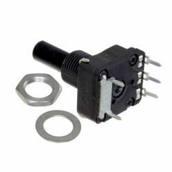 10k Ohm 1 Gang Linear Panel Mount Potentiometer 1.0 Turns Carbon 0.2W, 1/5W PC Pins - Amphenol Piher Sensing Systems