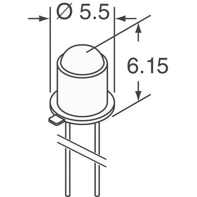 Photodiode 900nm 24° Radial, Lensed Metal Can, TO-46-2 - 2