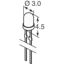 Phototransistors 925nm Top View Radial, 3mm Dia (T-1) - Vishay Semiconductor Opto Division (1)