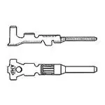 Pin Contact Tin 20-22 AWG Crimp - TE Connectivity AMP Connectors (1)