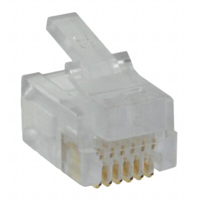 Plug Modular Connector 6p6c (RJ11, RJ12, RJ14, RJ25) Position Unshielded IDC - 1