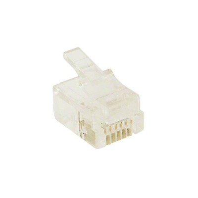 Plug Modular Connector 6p6c (RJ11, RJ12, RJ14, RJ25) Position Unshielded IDC - 1
