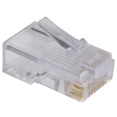 Plug Modular Connector 8p8c (RJ45, Ethernet) Position Unshielded Cat5e IDC - 1