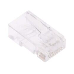 Plug Modular Connector 8p8c (RJ45, Ethernet) Position Unshielded Cat6 IDC - Adam Tech