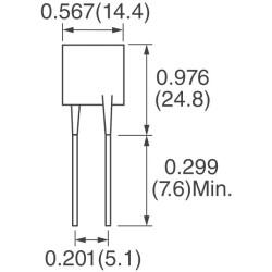 Polymeric PTC Resettable Fuse 30V 4 A Ih Through Hole Radial, Disc - Bourns Inc. (1)