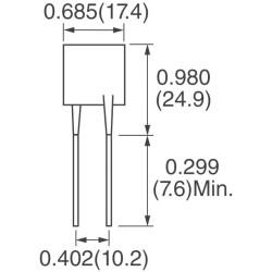 Polymeric PTC Resettable Fuse 30V 5 A Ih Through Hole Radial, Disc - 2