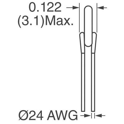 Polymeric PTC Resettable Fuse 60V 100 mA Ih Through Hole Radial, Disc - 3