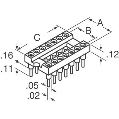 8 (2 x 4) Pos DIP, 0.3