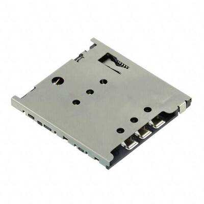 8 (6 + 2) Position Card Connector Micro SIM Surface Mount, Right Angle Gold - 1