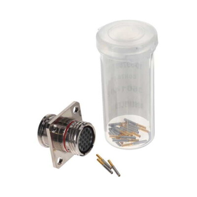 19 Position Circular Connector Receptacle, Female Sockets Crimp - 1