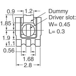 1 MOhms 0.15W J Lead Surface Mount Trimmer Potentiometer Cermet 1 Turn Bottom Adjustment - 4